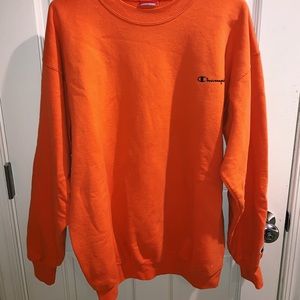 Thrifted Orange Champion Sweatshirt